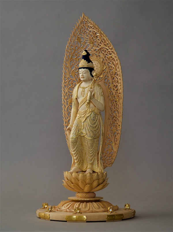 国内外の人気集結！ 聖観音像 仏像 仏壇仏像 彫刻 置物 - 金属工芸