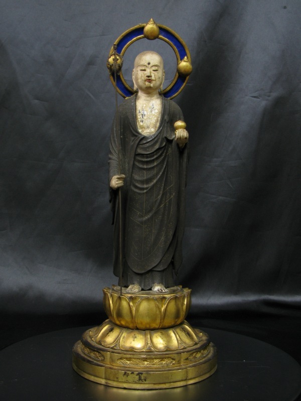 地蔵菩薩像（立像７寸）“修復”及び“光背新誂”